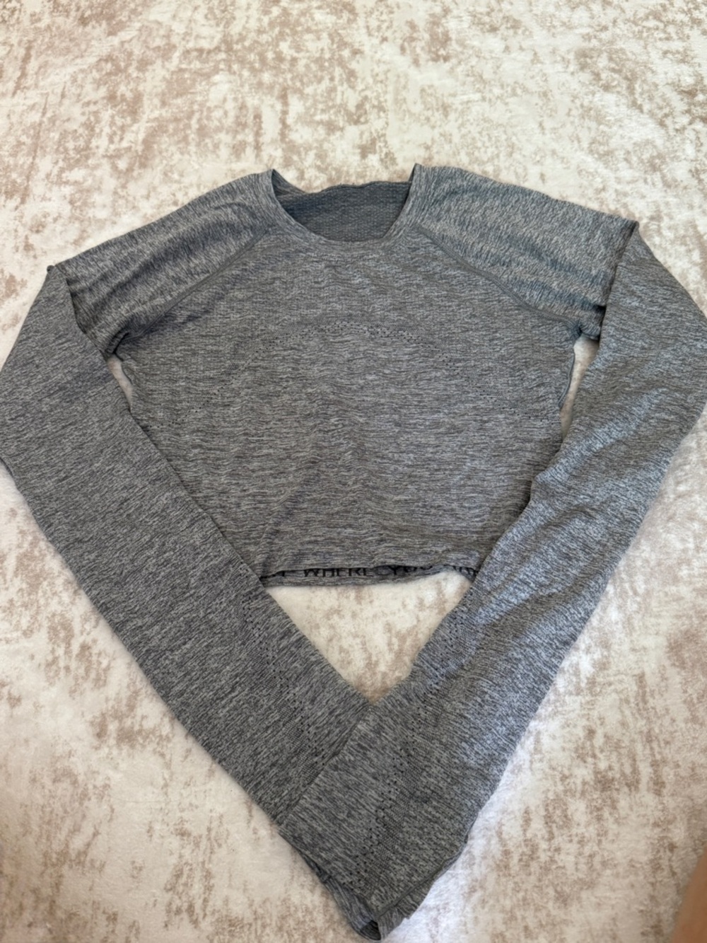 Lululemon Swiftly Tech Cropped Long Sleeve Gray Size 2